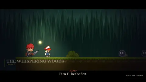 The Whispering Woods chapter title card