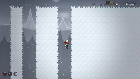 Frozen Shore: Mario climbing a wall of ice