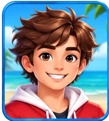 Avatar: smiling boy in a red hoodie