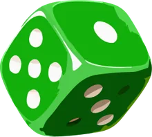 Emerald green dice skin