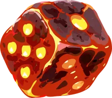 Molten lava dice skin