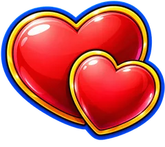 Two red hearts for playing Ludo with friends