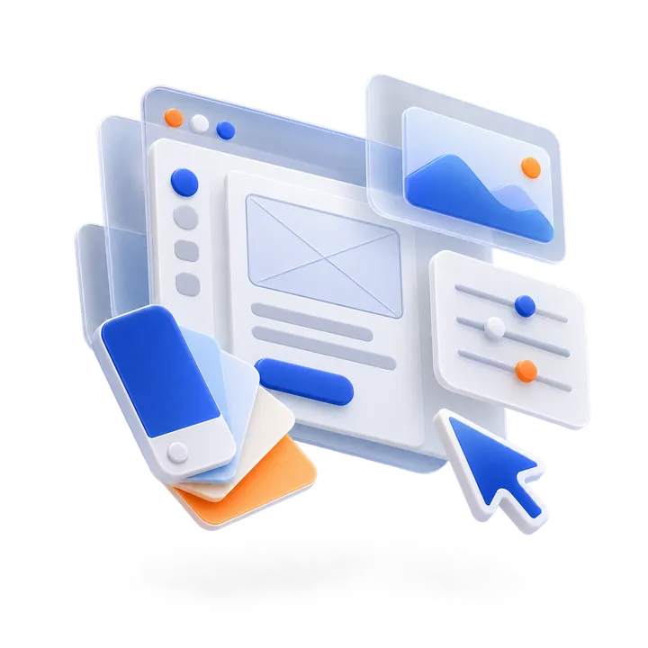 Product UI UX design illustration